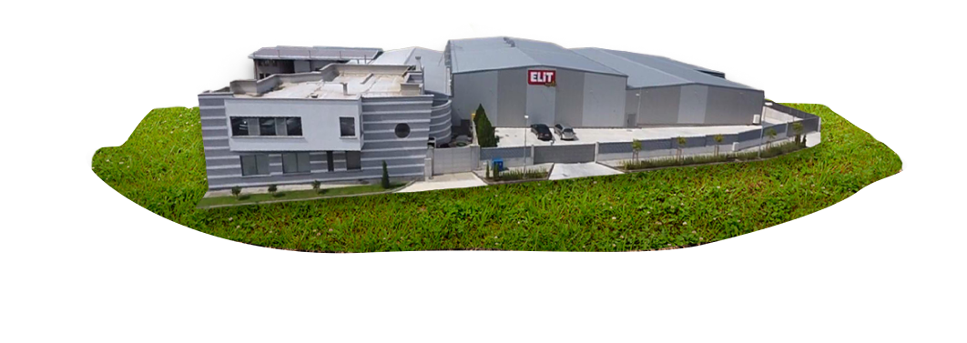 Floating island with the main company building.